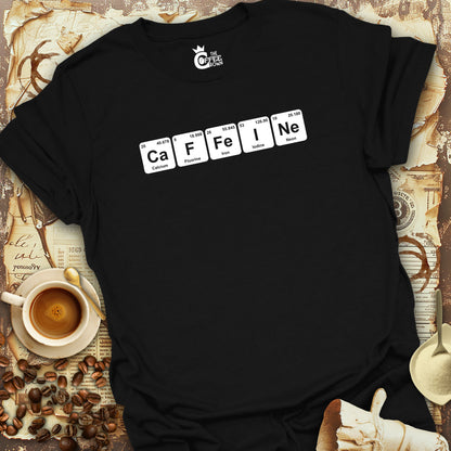 T-Shirt - Caffeine Periodic Table in White