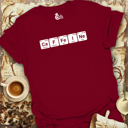 T-Shirt - Caffeine Periodic Table in White