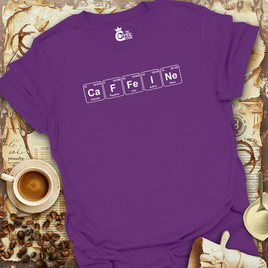 T-Shirt - Caffeine Periodic Table Outlines