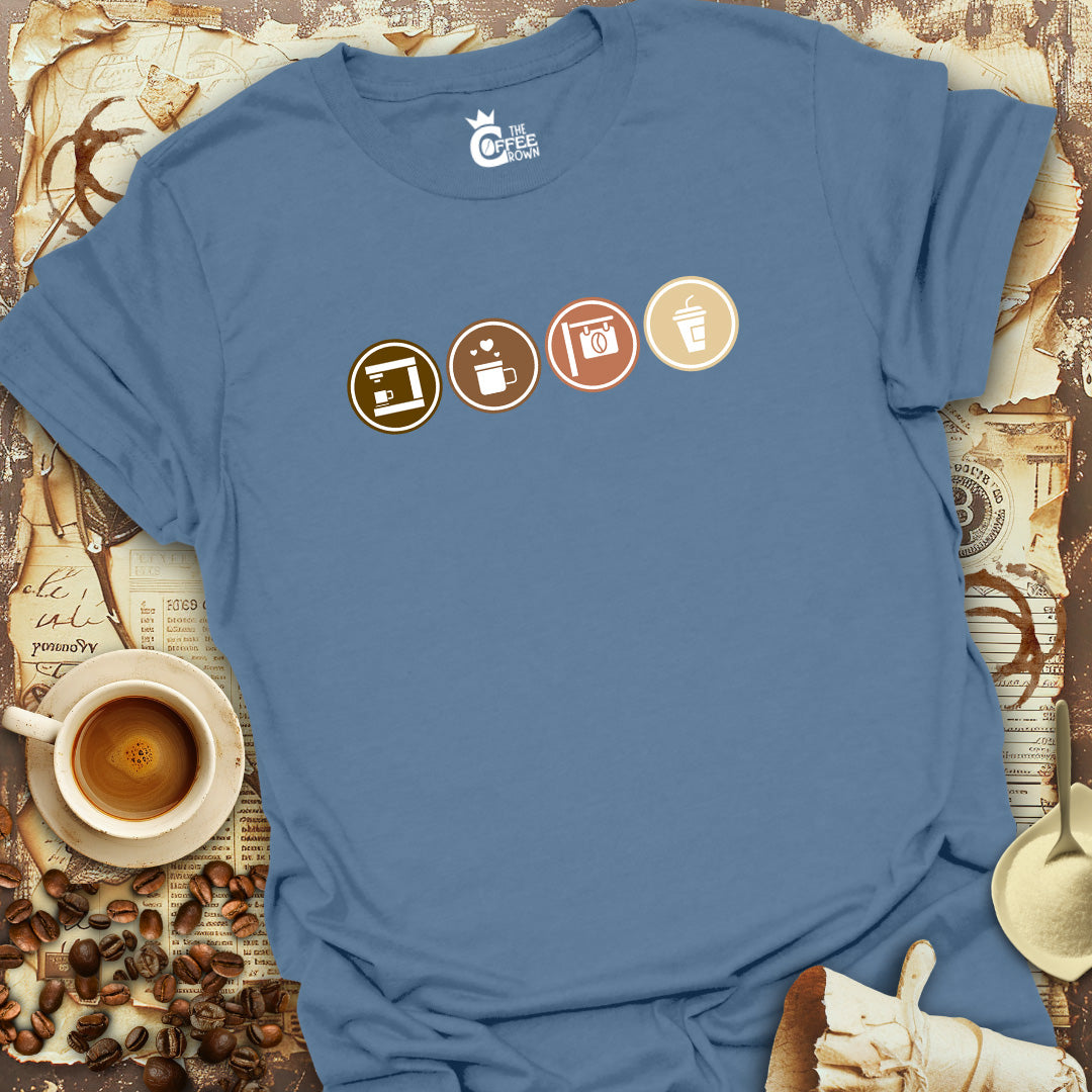 T-Shirt - Coffee Circles