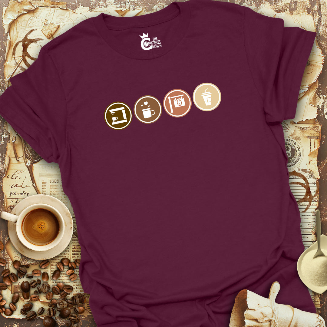 T-Shirt - Coffee Circles