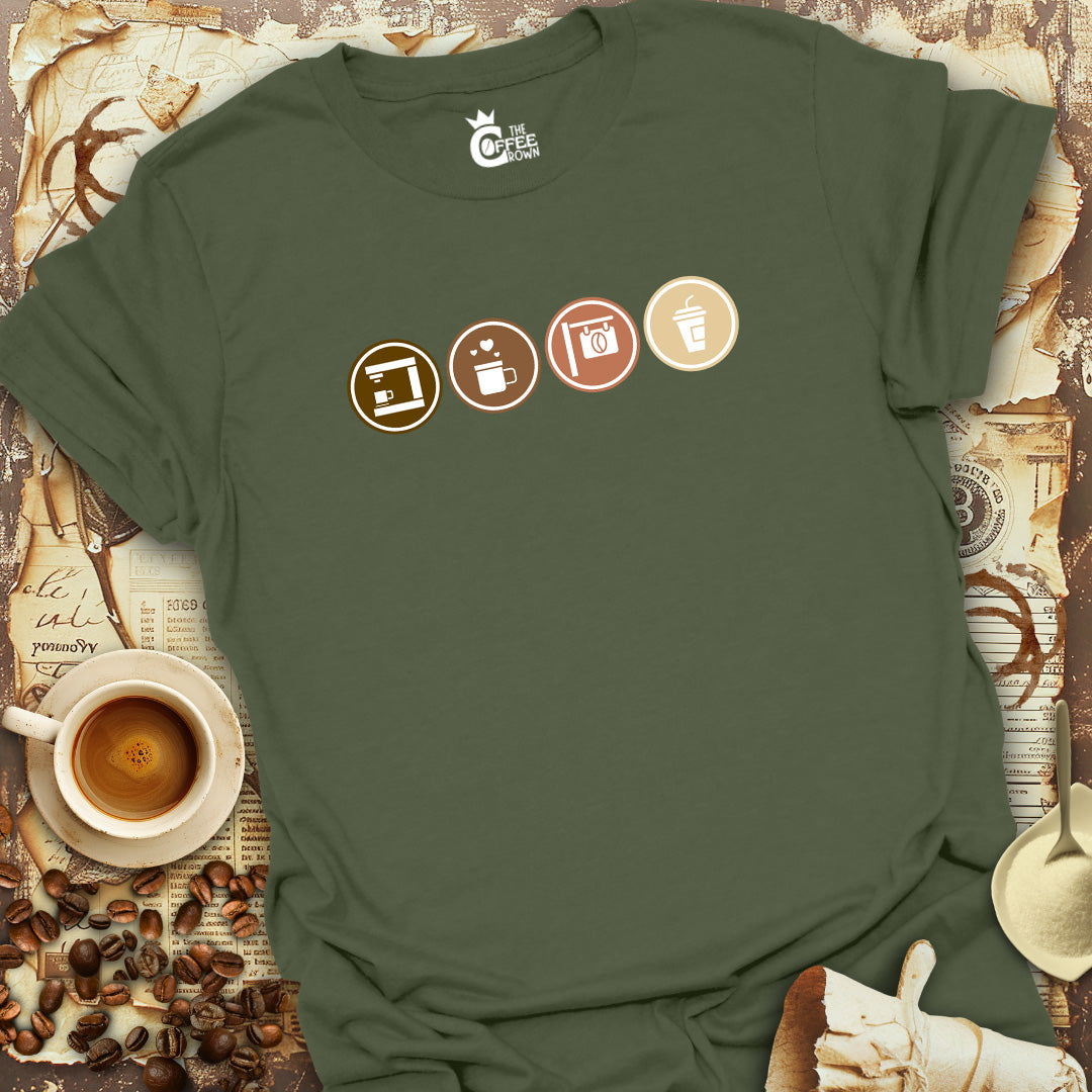 T-Shirt - Coffee Circles