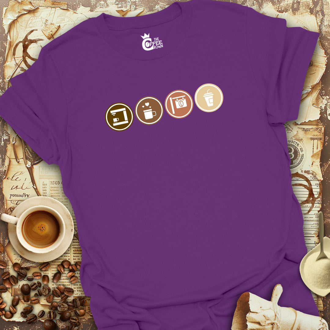 T-Shirt - Coffee Circles