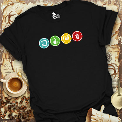 T-Shirt - Coffee Circles Colors