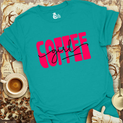 T-Shirt - Coffee Girl in Pink