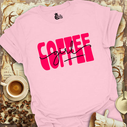 T-Shirt - Coffee Girl in Pink