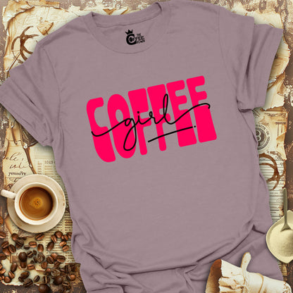 T-Shirt - Coffee Girl in Pink