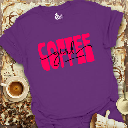 T-Shirt - Coffee Girl in Pink