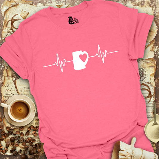 T-Shirt - Coffee Love Heartbeat