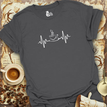 T-Shirt - Coffee Cup Heartbeat