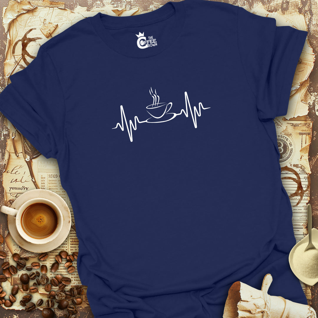 T-Shirt - Coffee Cup Heartbeat