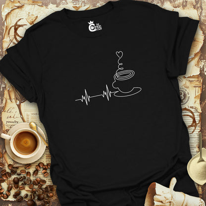 T-Shirt - Coffee Heartbeat Cup Lover