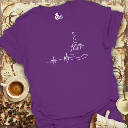 T-Shirt - Coffee Heartbeat Cup Lover