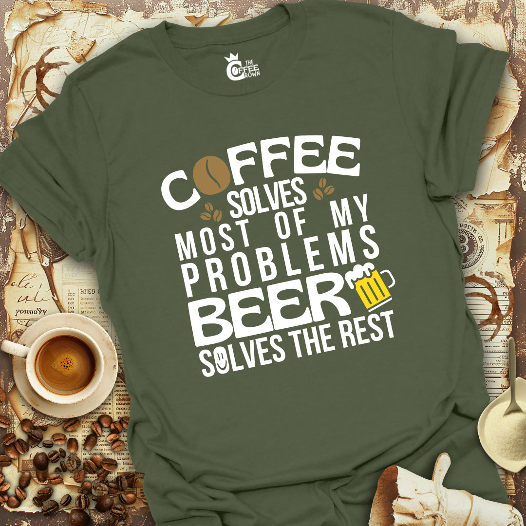 T-Shirt - Coffee Solves Most of My Problems