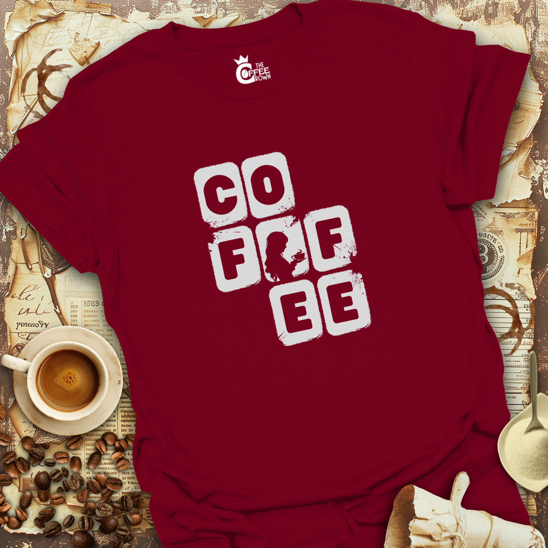 T-Shirt - Coffee Squares