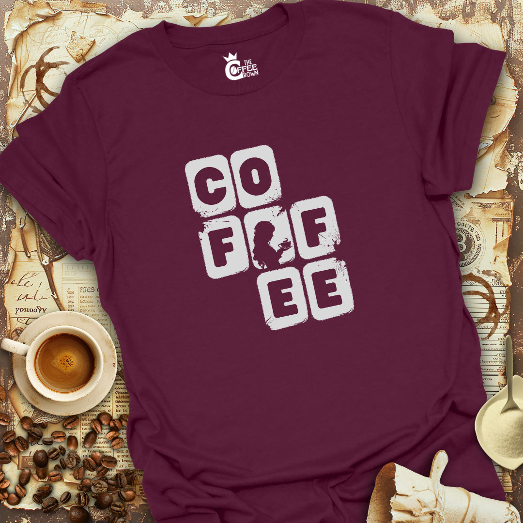 T-Shirt - Coffee Squares