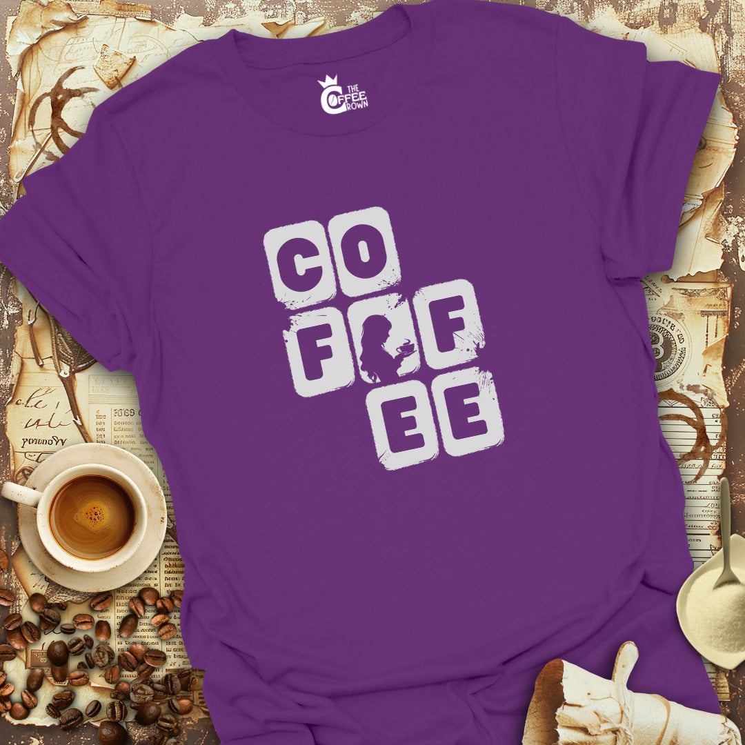 T-Shirt - Coffee Squares