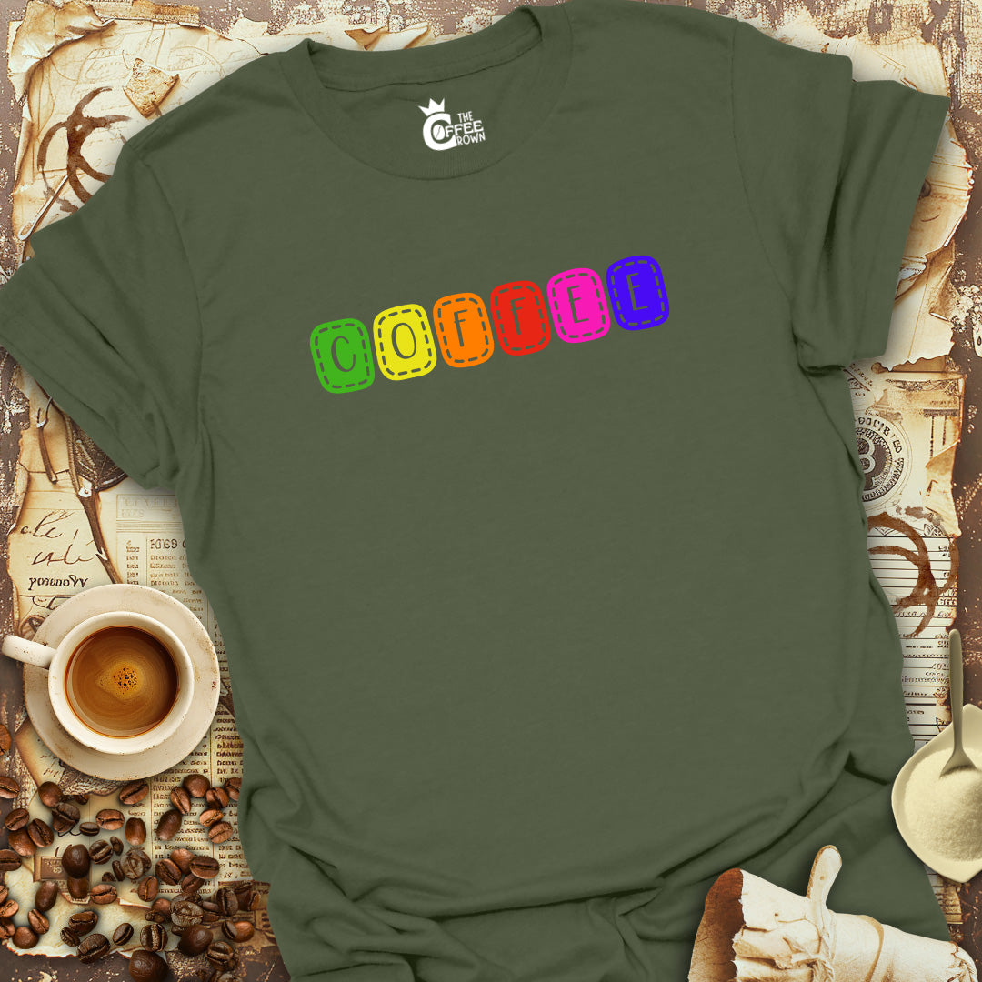 T-Shirt - Coffee Stitches Colors