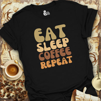 T-Shirt - Eat Sleep Coffee Repeat