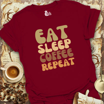 T-Shirt - Eat Sleep Coffee Repeat