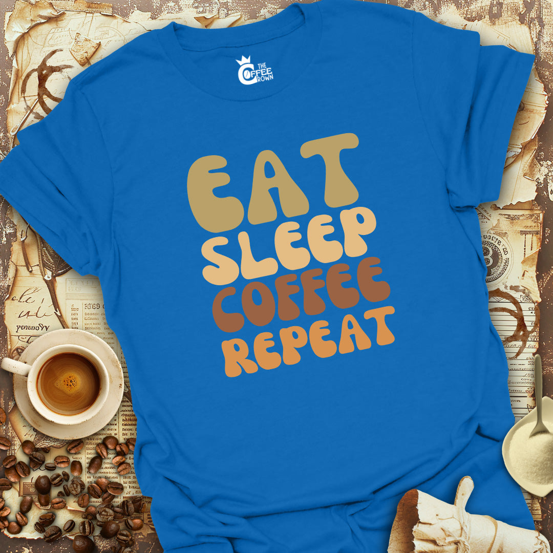 T-Shirt - Eat Sleep Coffee Repeat