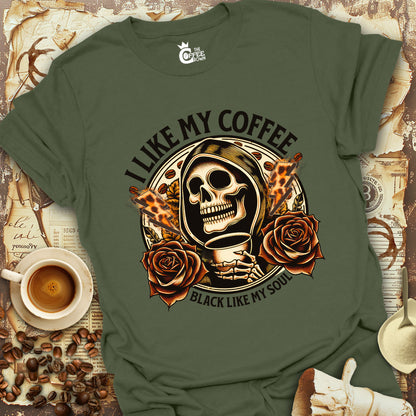 T-Shirt - Coffee Black Like My Soul