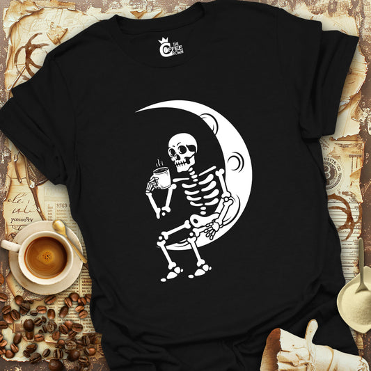 T-Shirt - Skeleton Moon Coffee